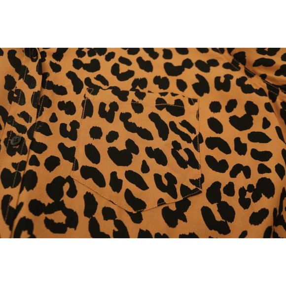 Rails Kathryn Blouse Brown Black Leopard Animal Print Medium - Picture 6 of 9